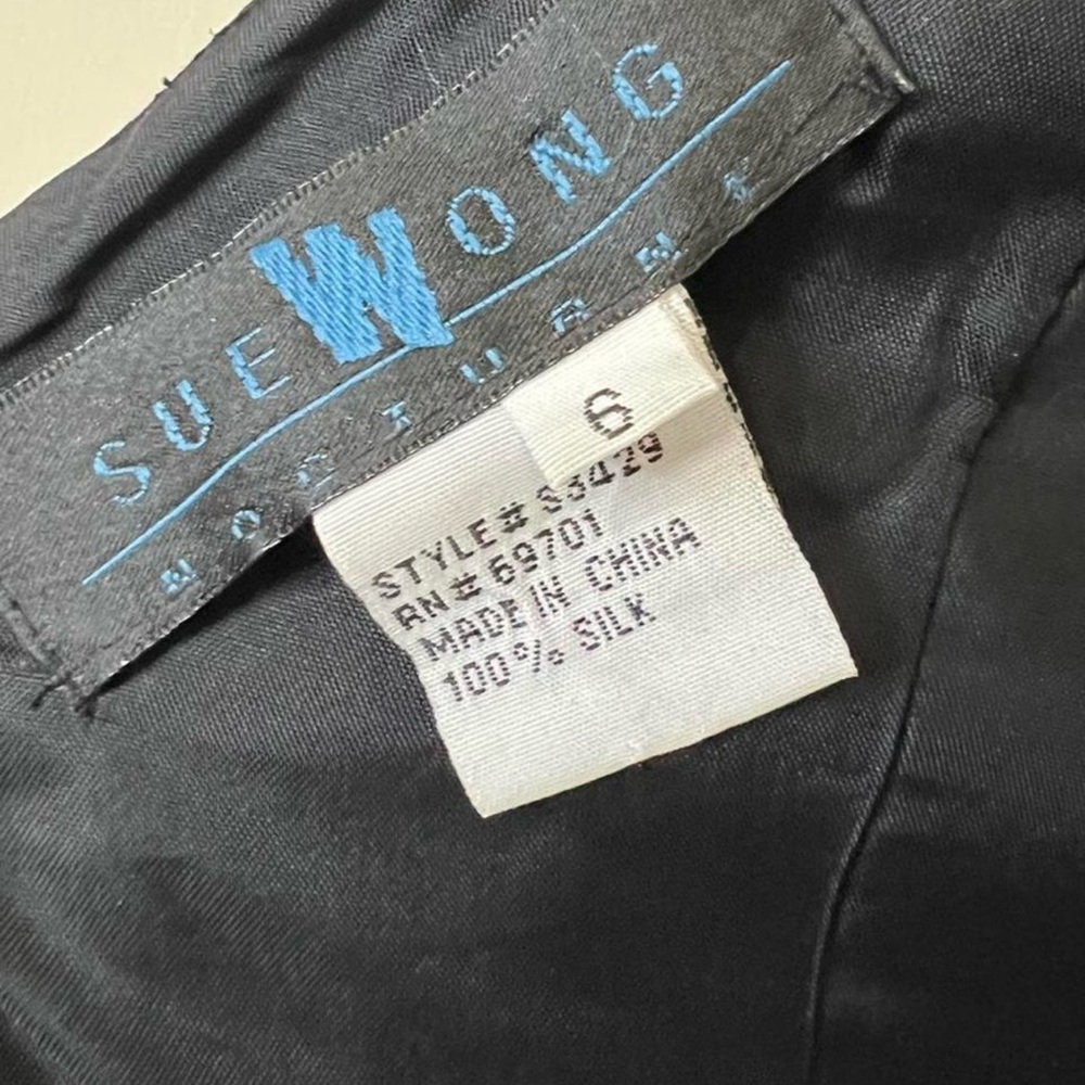 Sue Wong Black Dress with Colorful Floral Embroidery - Picture 6 of 6
